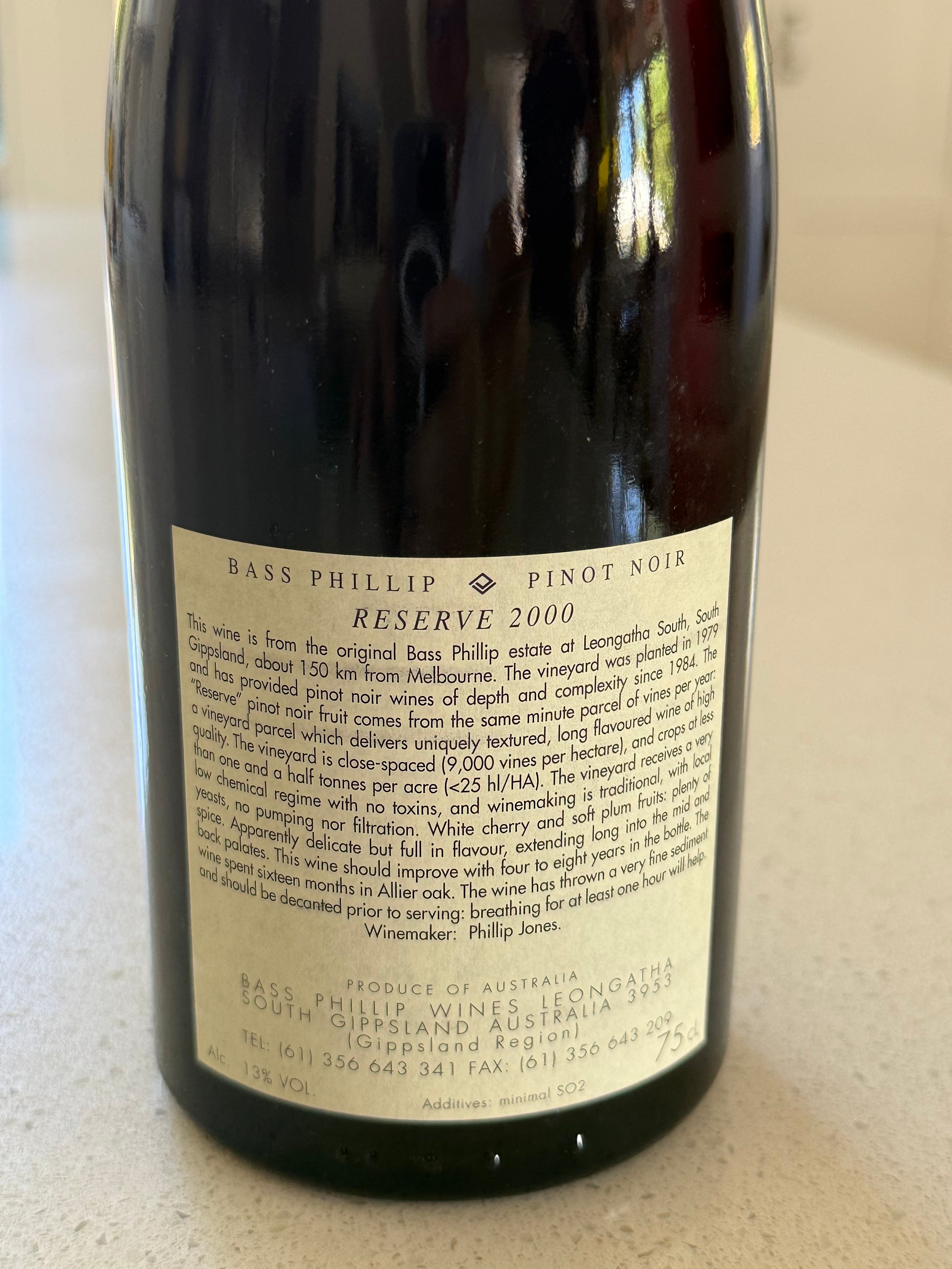 Bass Phillip Reserve 2000